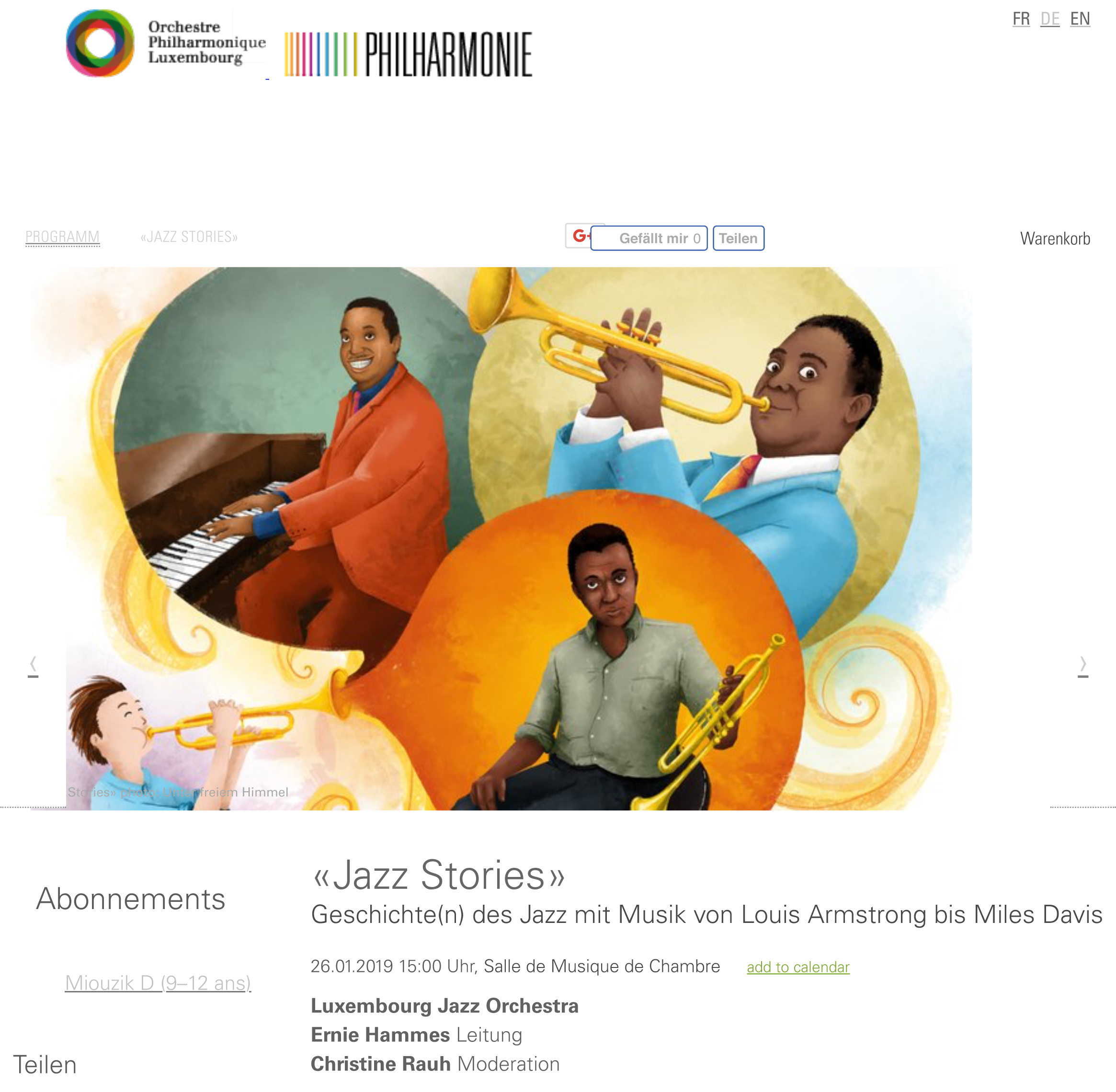 Erstaufführung 'Jazz Stories' Philharmonie Luxemburg